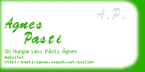 agnes pasti business card