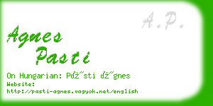 agnes pasti business card